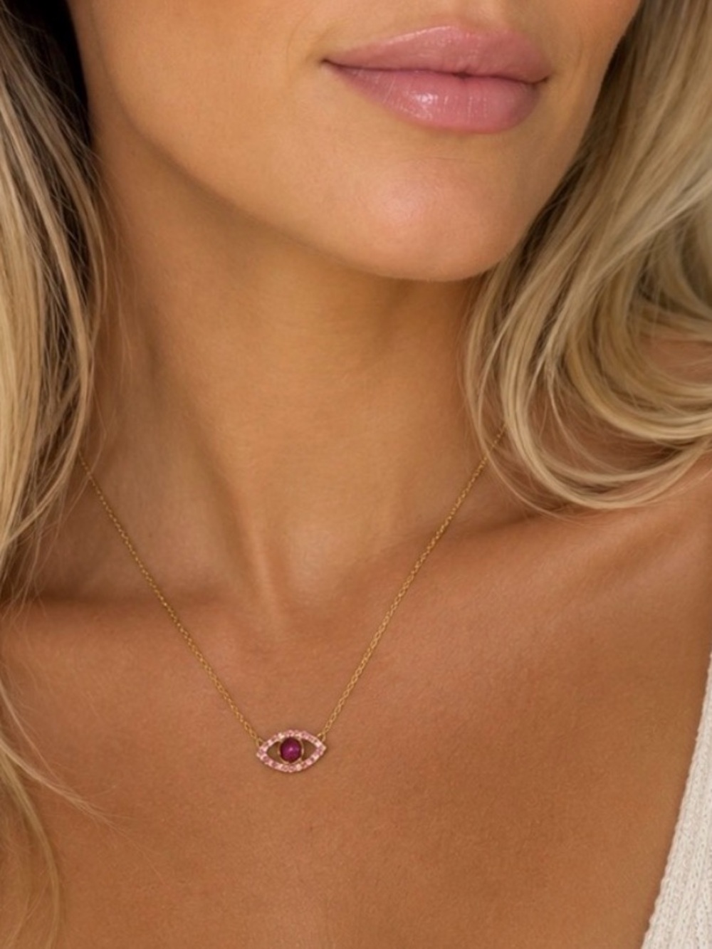 Kurt Geiger Pink Pendant Necklace NWT - Picture 2 of 5